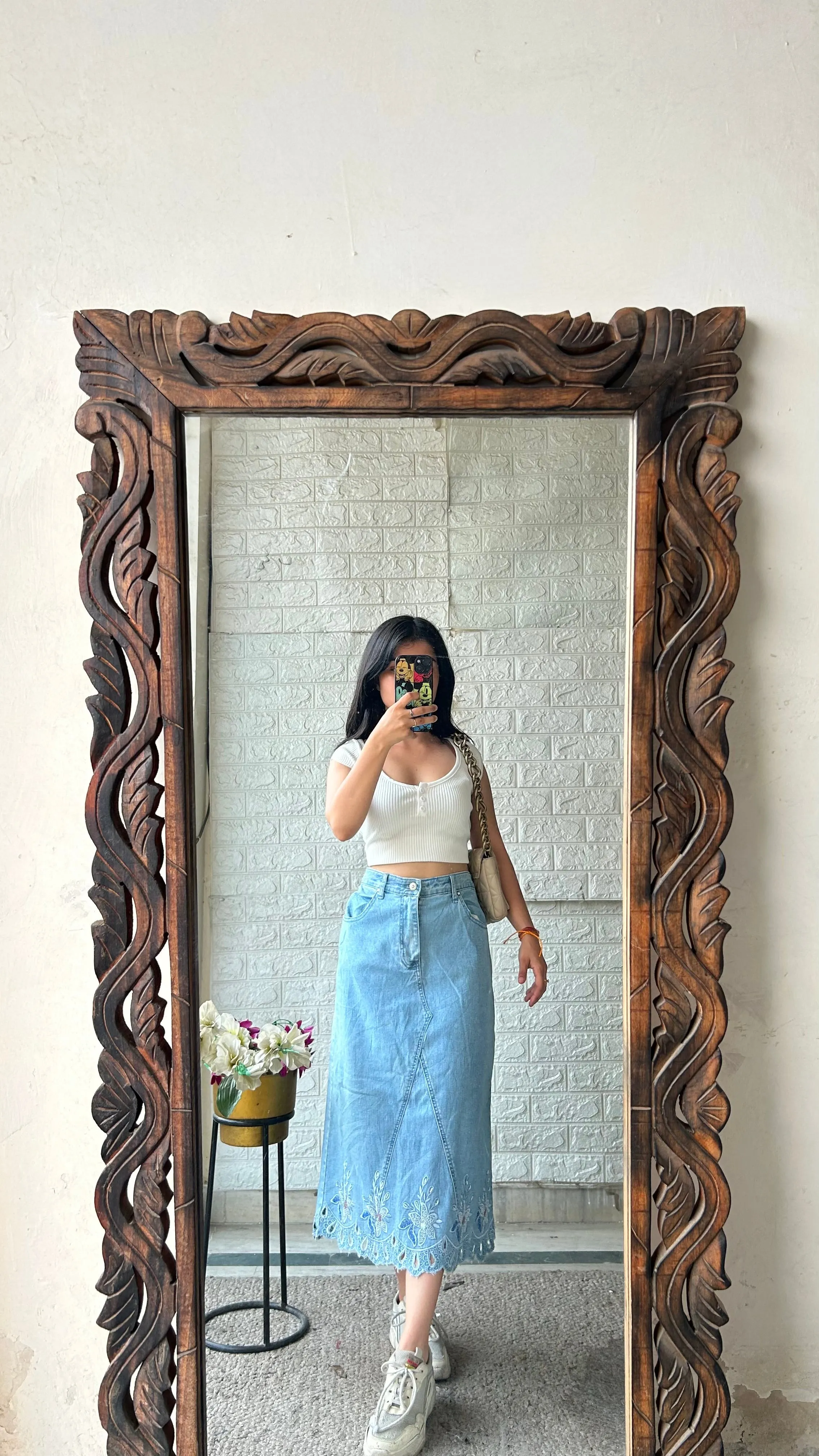 137) Korean skirt 33 waist/l:29