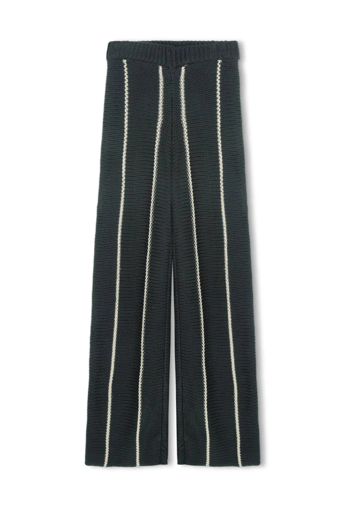 CHARCOAL STRIPE KNIT PANT