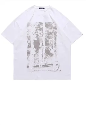 Dark Forest t-shirt Gothic tee creepy punk top in White