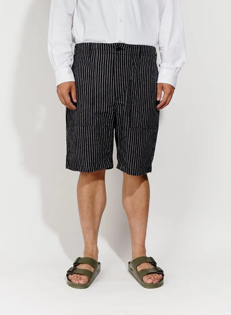Engineered Garments - Fatigue Short Navy/Grey LC Stripe