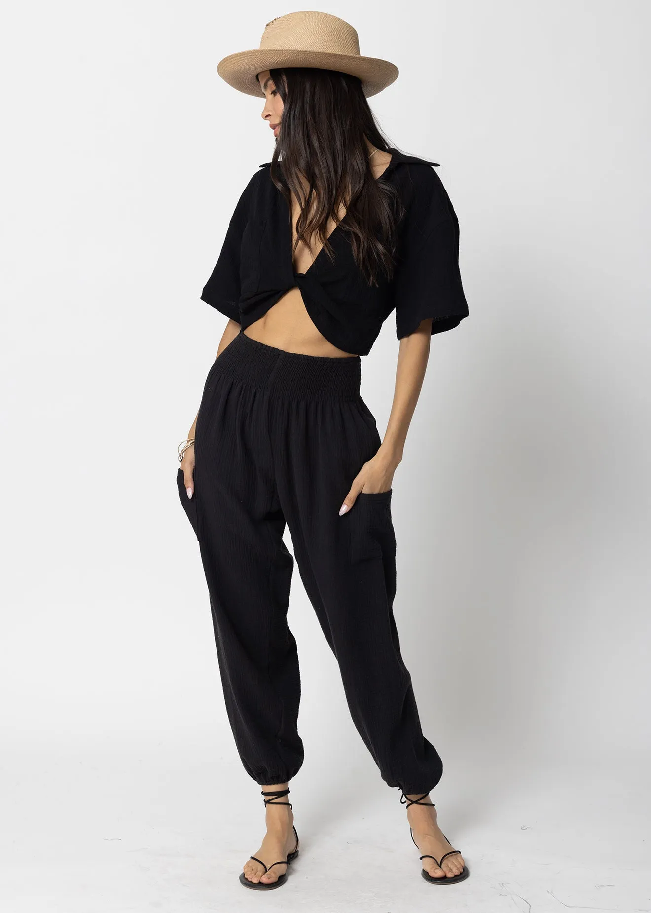 KNOT FRONT SHORT SLEEVE SHIRT