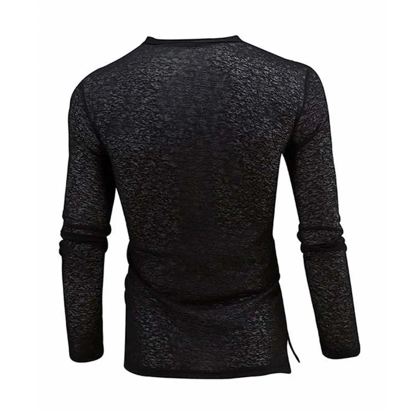 Men's Classic Casual V-Neck Long Sleeve T-Shirt 03851336K