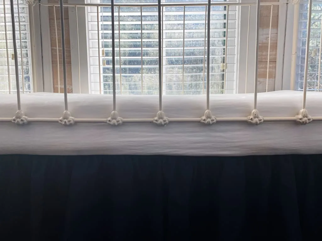 Navy Blue Farmhouse Crib Skirt