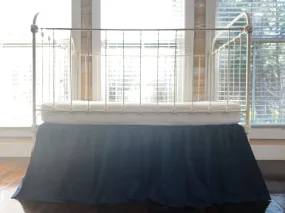 Navy Blue Farmhouse Crib Skirt
